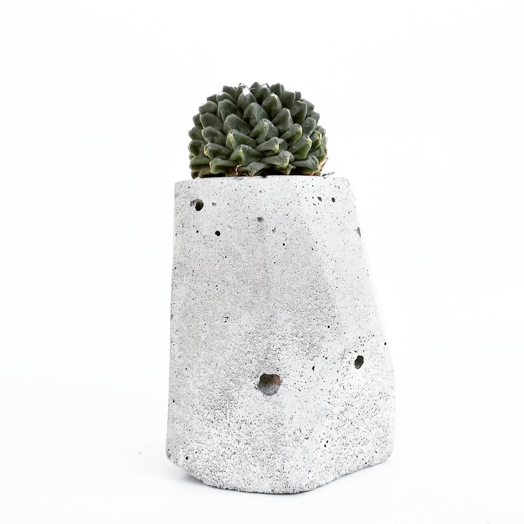 Set of 3 Mini Concrete Planters SKYSCRAPE Grey Etsy
