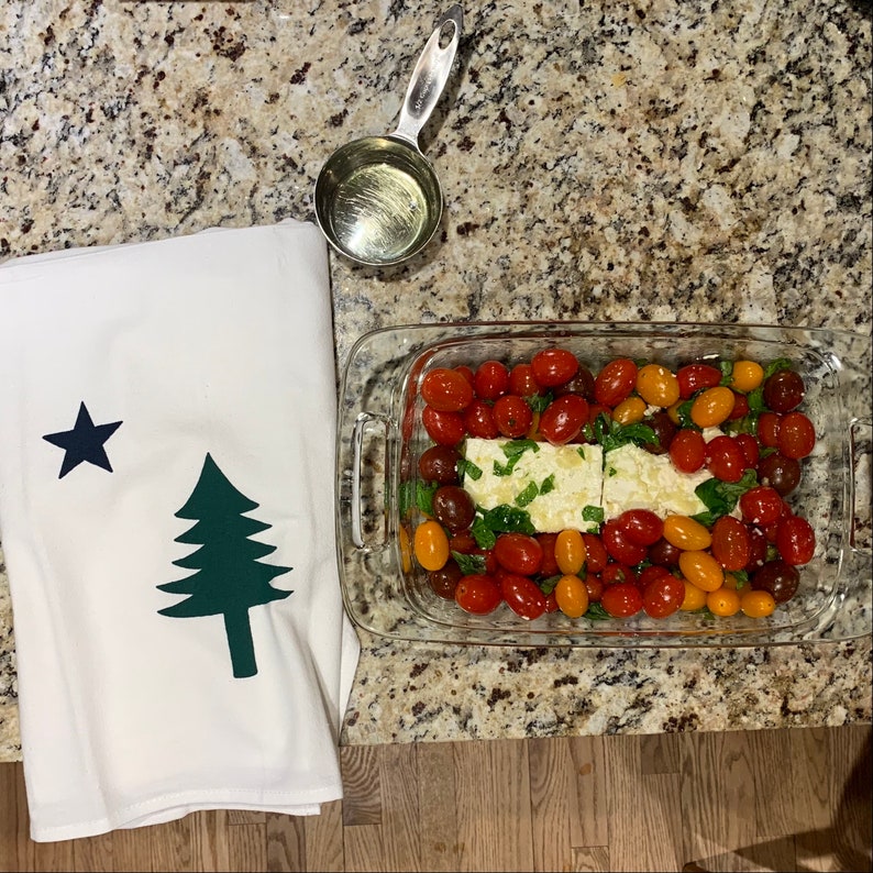 Maine Flag Gift for Her Maine Flag 1901 Maine Flag Gift Original Maine Flag Tea Towel Maine Flag Flour Sack Towel Maine Made Gift