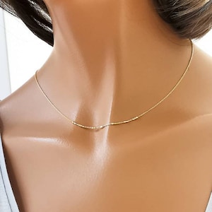 Morsecode ketting gepersonaliseerd 925 Sterling Zilver – delicate damesketting met persoonlijke boodschap, handgemaakt, cadeau-idee