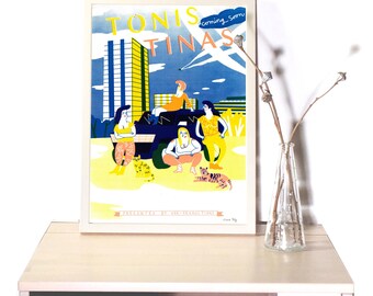 Screen Printing 3-coloured A3 "Toni's Tinas"/K. Cruz