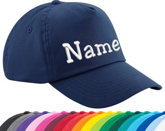 Junior Original 5 Panel Cap embroidered with name Desired text Kids Hat Cappy CB10b