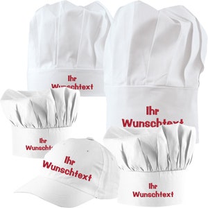 Bistro hats white Chef's hats embroidered with desired text / name Chef's hat Bistrohut various models