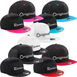 Set Snapback + Kids Baseball Cap embroidered with Original and Remix motif Children&#39;s hat Kids Cappy