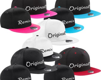 Set Snapback + Casquette de baseball pour enfants brodée avec motif original et remix Casquette pour enfants Kids Cappy