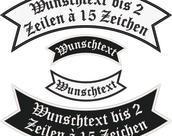 Banner patch / embroidered patch with custom text