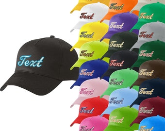 Modisches Basecap zweifarbig bestickt mit Name oder Text Stickerei Basecap Cappy Mütze Cap two-tone