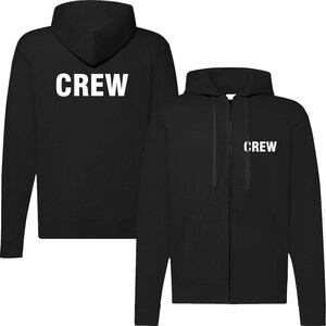 Hooded Jacket Hoodie printed with Security / Folder / Crew or Security Hooded Sweat Jacket Hooded Shirt with Zipper image 4