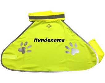 Hunde-Warnweste mit Wunschname bedruckt Sicherheitsweste Hund Dog Safety Vest