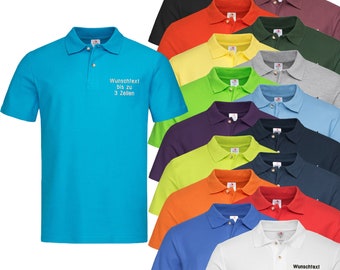 Poloshirt bestickt mit Wunschtext / Namen Polohemd Shirt Arbeitsshirt Freizeit