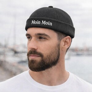 Personalized Biker Cap with Custom Text – Docker Cap / Fisherman's Hat | Trucker Cap Embroidery Streetwear Gift Boss Cap image 2