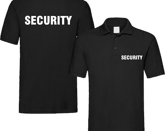 Polo shirt printed with security / folder / crew or security - Polo shirt