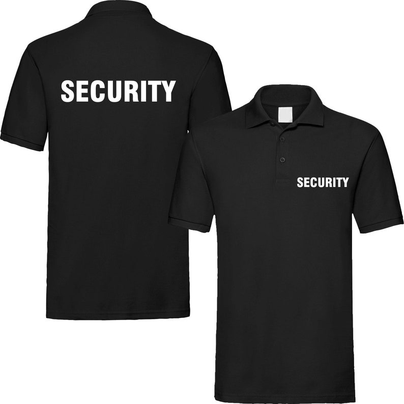 Polo shirt printed with security / folder / crew or security Polo shirt SECURITY