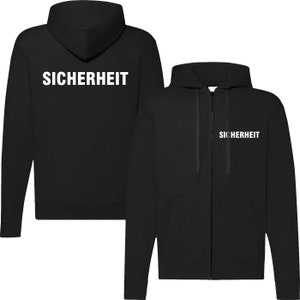 Hooded Jacket Hoodie printed with Security / Folder / Crew or Security Hooded Sweat Jacket Hooded Shirt with Zipper image 5