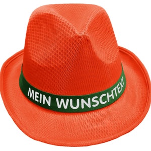 Mafia hat printed with desired text/name on colored hat band Mallorca party sun hat party hat JGA bachelor party Father's Day Oktoberfest Flaschengrün