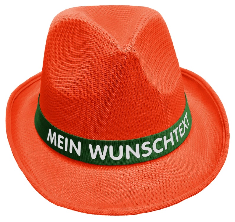 Mafia hat printed with desired text/name on colored hat band Mallorca party sun hat party hat JGA bachelor party Father's Day Oktoberfest Flaschengrün