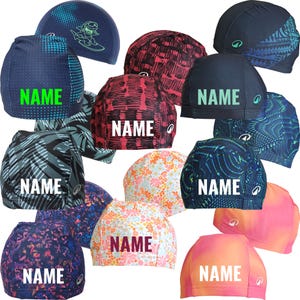 Kids Badekappe Kinderbadekappe mit Motiv + Name bedruckt Badehaube Schwimmhaube