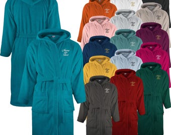 Bathrobe with hood embroidered with your desired text sauna robe dressing gown TH1095