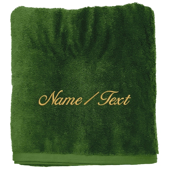 Vossen Vegan Life Guest Towel / Hand Towel / Shower Towel or Bath Towel Embroidered With Name or Desired Text 580g/meter