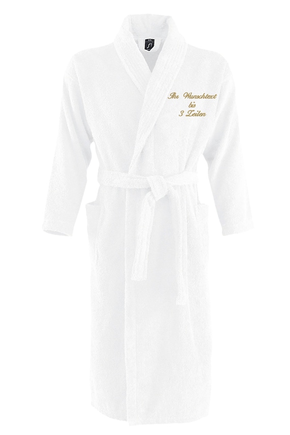 Bathrobe/dressing Gown Embroidered With Your Name/desired Text - Etsy