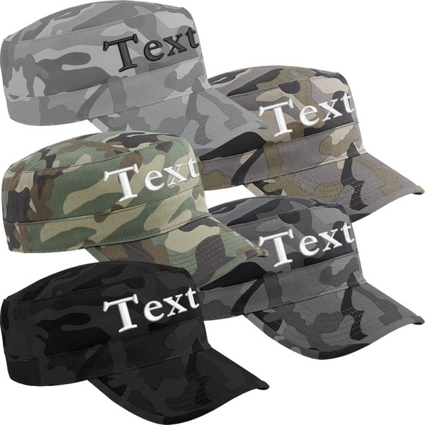 Camo Army Cap bestickt mit Name / Wunschtext Basecap CB33