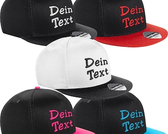 Kinder Snapback Basecap mit Namen bestickt Wunschtext Kindermütze Kids Cappy Namensstickerei personalisiert Geschenk Verein Team