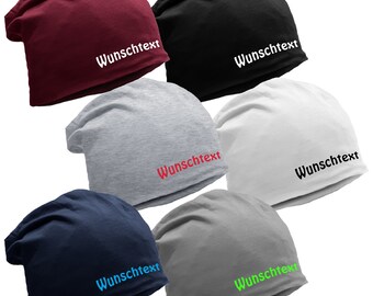 Unisex Beanie bedruckt mit Name oder Wunschtext Mütze Wintermütze 3088