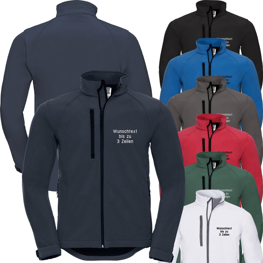 Softshelljacke bestickt mit Wunschtext Name Softshell-Jacke