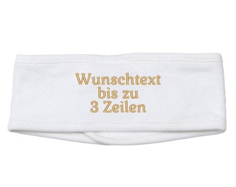 Beauty Hairband Stirnband Headband bestickt mit Name / Text Beautysalon Schönheitssalon