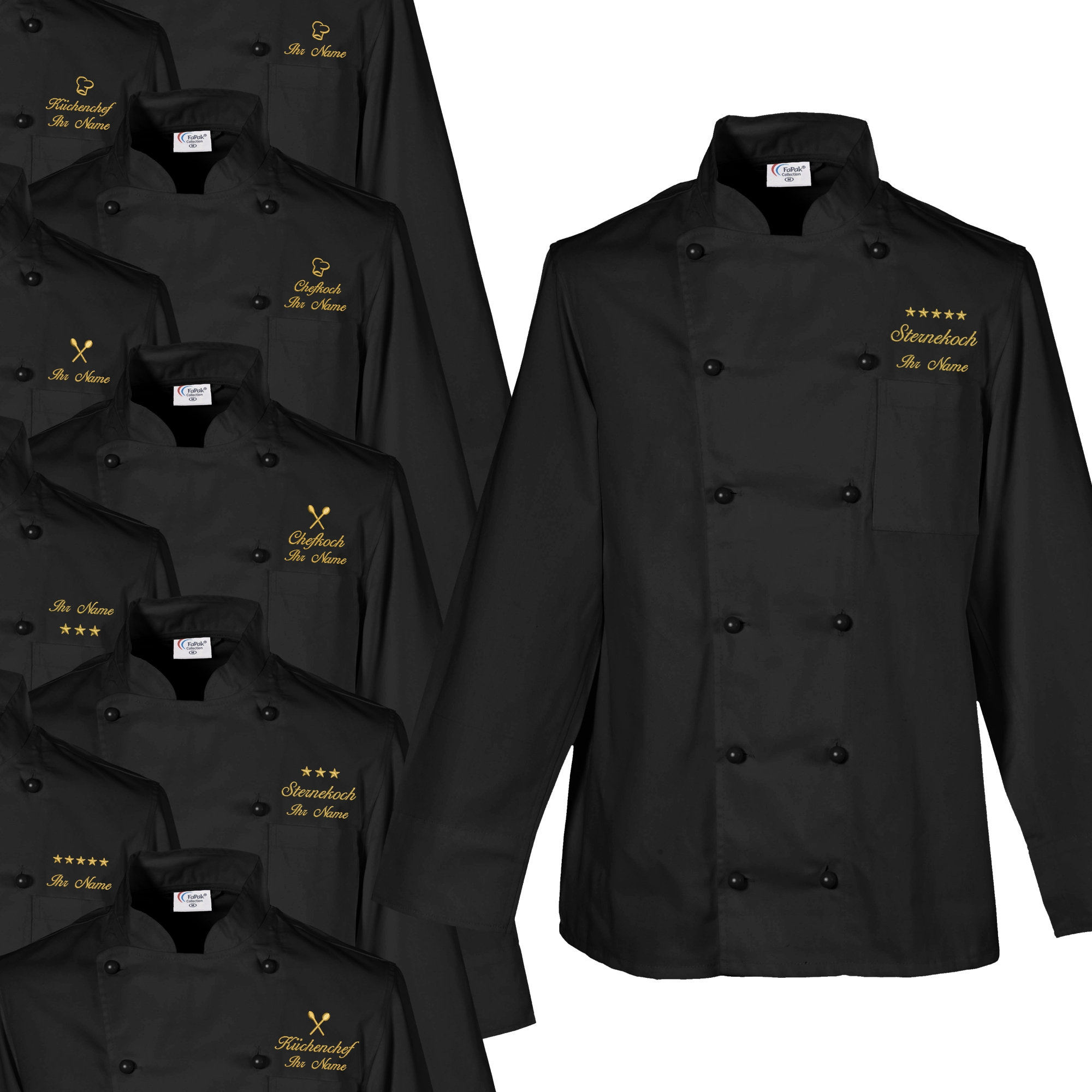 Personalisierte Kochjacke Mit Namensstickerei - Kurzarm Für Herren & Damen