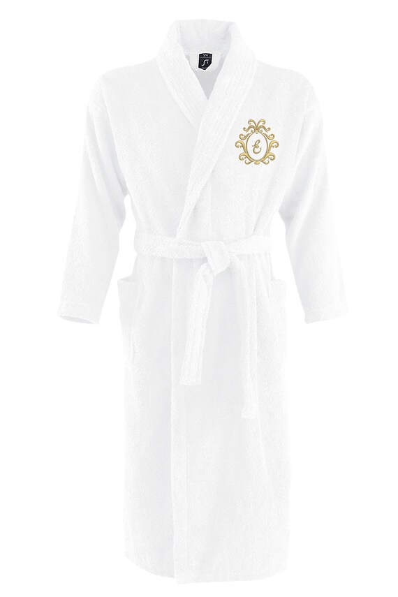 peignoir avec initiale