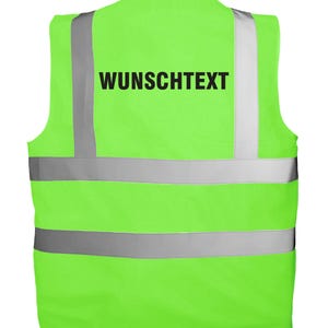 Chaleco de alta visibilidad personalizado con texto | Chaleco de seguridad estampado | Chaleco reflectante para seguridad, obras, festivales, despedidas de soltero/a, trabajo, discotecas imagen 19