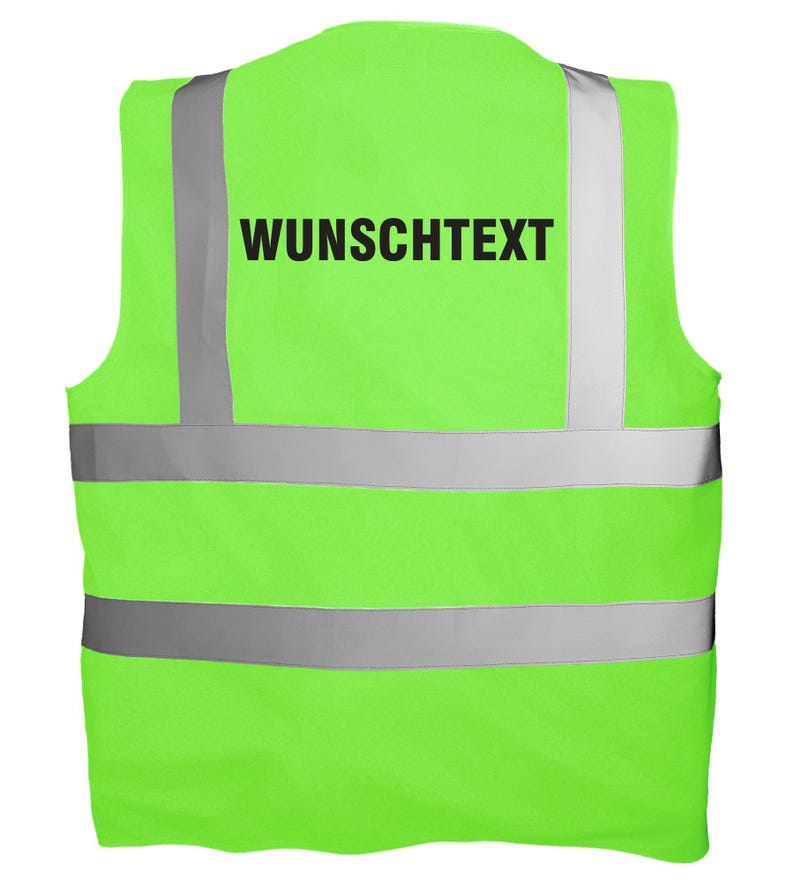 Chaleco de alta visibilidad personalizado con texto | Chaleco de seguridad estampado | Chaleco reflectante para seguridad, obras, festivales, despedidas de soltero/a, trabajo, discotecas imagen 19