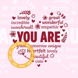 Plotterbestand Heart You Are - Plotterbestand Moederdag SVG - Plotterbestand Valentijnsdag SVG - hart SVG - Verjaardag - Cricut bestand - Engels