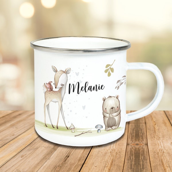 Tasse mit Namen - Woodland