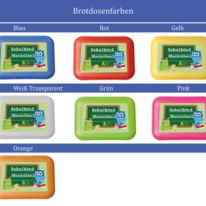 Brotdose Schulkind personalisiert mit Namen Bild 2