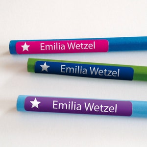 Pen sticker star with name 60 pieces image 1