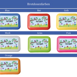 Brotdose Girlande personalisiert mit Namen Bild 2