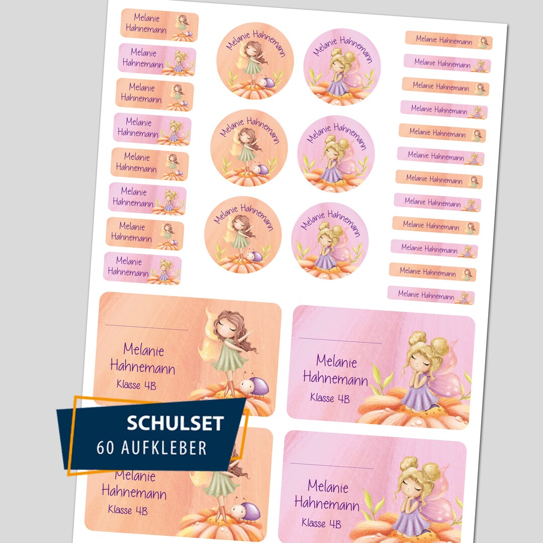 Start Set Sticker School Starter Set / 60 Stickers - Nature Fairies - Etsy