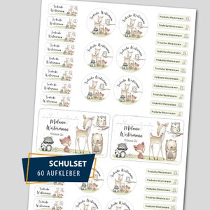 Schoolstartset / 60 stickers - Woodland