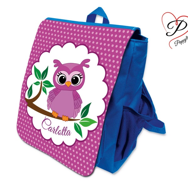 Kinderrucksack mit Namen - Eule Lilly