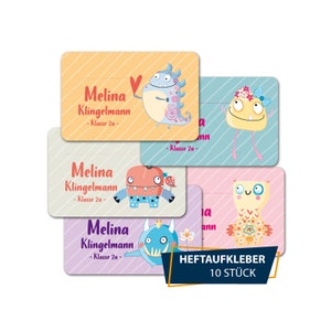 Staple sticker Monster - 80 mm x 50 mm