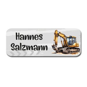 Naamsticker graafmachine 40 mm x 15 mm - diversen Ik...