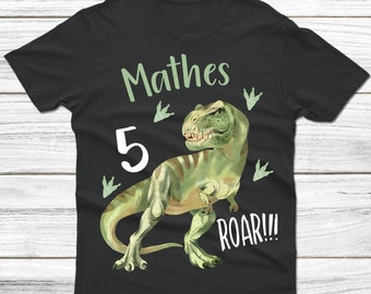 Birthday shirt personalized - T-Rex