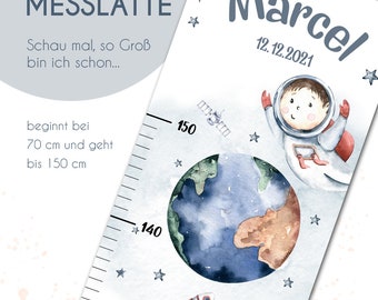 Messlatte personalisiert für Kinder - Weltall