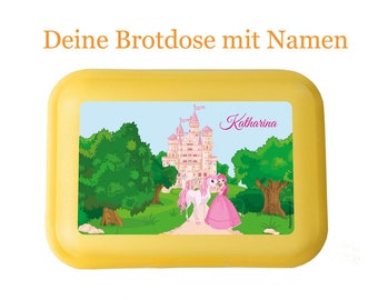 Brotdose - Prinzessin S. personalisiert mit Namen