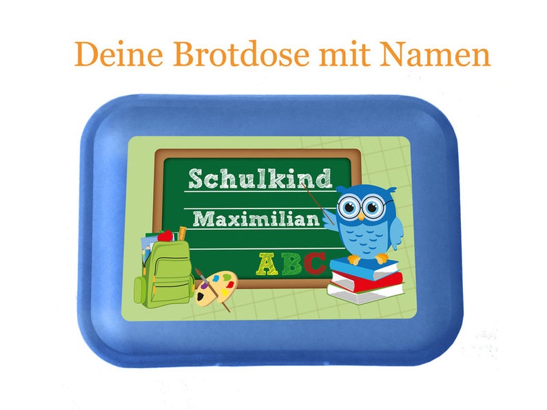 Brotdose Schulkind personalisiert mit Namen Bild 1