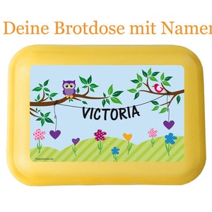 Brotdose Girlande personalisiert mit Namen Bild 1