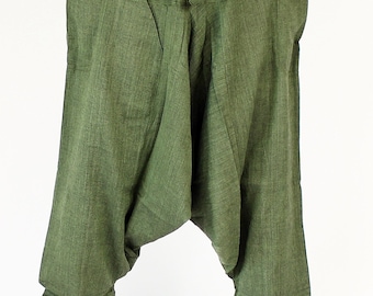 Pantaloni harem dal Nepal, taglia unica, fatti a mano, pantaloni alla Aladino, stile hippie