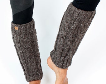 Woolen leg warmers Domba Black Nepal