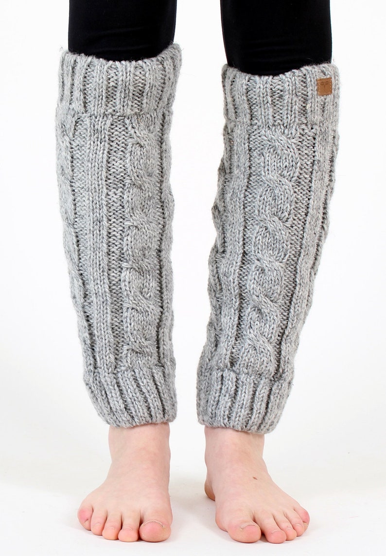 Leg warmers from Nepal one size 100% wool handmade legwarmer image 2